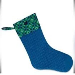 Lug Green and Blue Christmas stocking